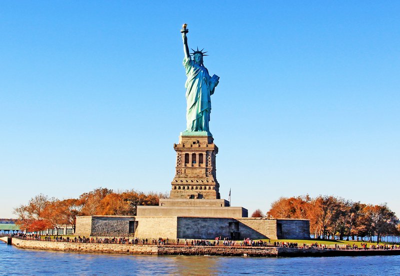 USA cruise ship navigating scenic coastal waters